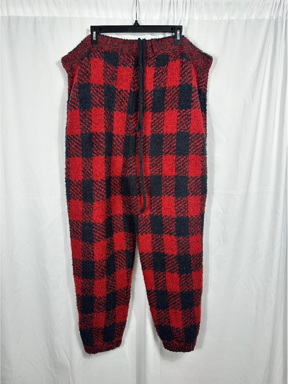 Skims Cozy Jogger Pants in Brick Buffalo Check - Size 4X/5X